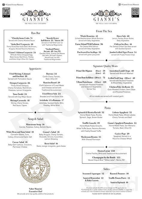 gianni's at the former versace mansion menu|versace mansion restaurant brunch menu.